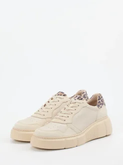 Paul Green – Plateau-Sneaker aus Kalbleder in Beige