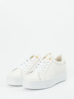 Paul Green – Plateau-Sneaker aus Kalbleder Off-White