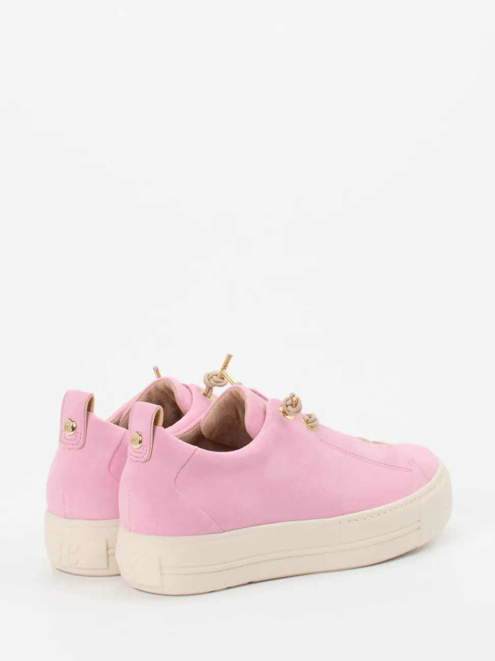 Paul Green – Plateau-Sneaker aus Veloursleder Rosa