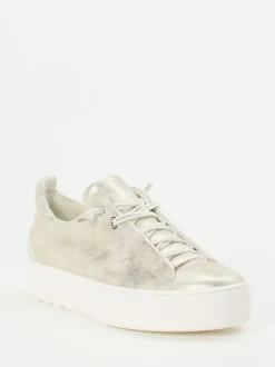 Paul Green – Plateau-Sneaker aus Metallicleder silber
