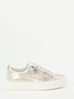 Paul Green – Plateau-Sneaker aus Metallicleder silber