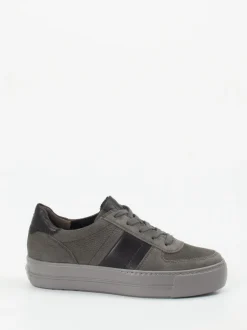 Paul Green – Plateau-Sneaker aus Nubukleder Grau