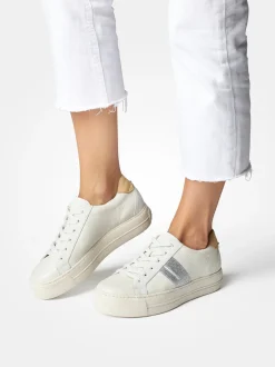 Paul Green – Plateau-Sneaker aus Kalbleder in Offwhite