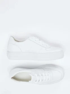Paul Green – Plateau-Sneaker aus Kalbleder Weiß