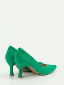 Paul Green – Pumps aus Veloursleder smaragdgrün