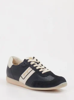 Paul Green – Retro-Sneaker aus Leder-Mix Dunkelblau