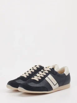 Paul Green – Retro-Sneaker aus Leder-Mix Dunkelblau