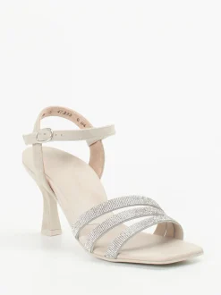 Paul Green – Sandale aus Veloursleder mit Strass