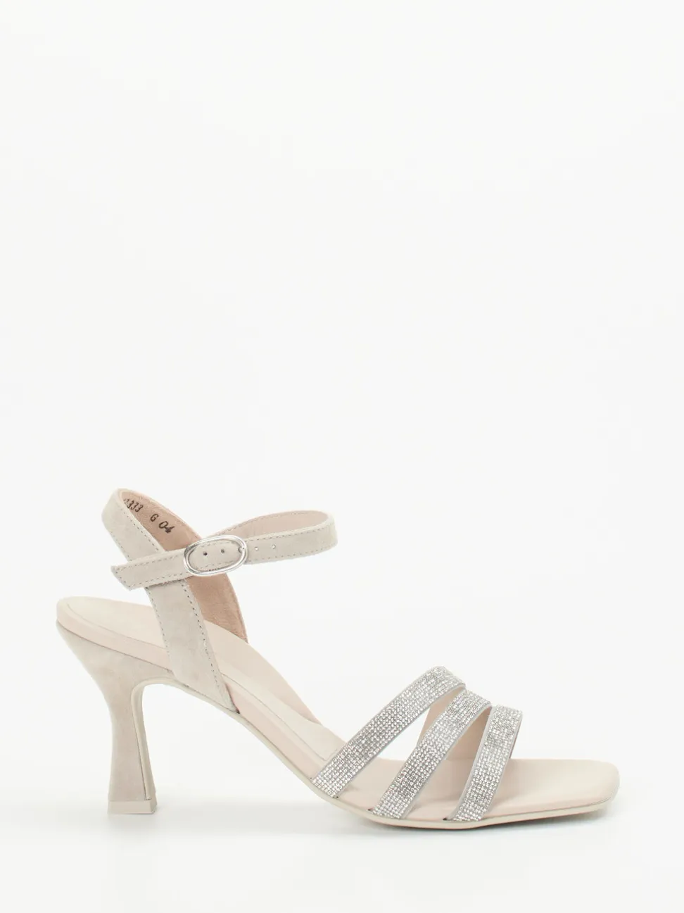Paul Green – Sandale aus Veloursleder mit Strass