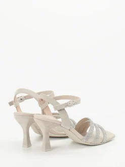 Paul Green – Sandale aus Veloursleder mit Strass
