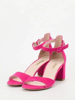 Paul Green – Sandalette aus Veloursleder Pink