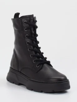 Paul Green – Schnürboots aus Kalbleder schwarz