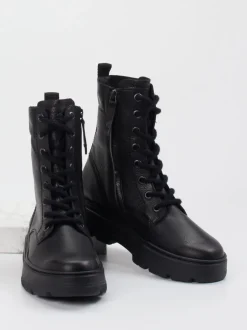 Paul Green – Schnürboots aus Kalbleder schwarz