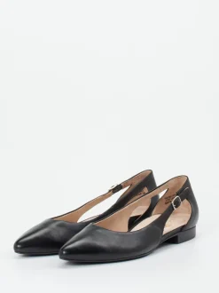 Paul Green – Slingback-Ballerinas aus Kalbleder Schwarz