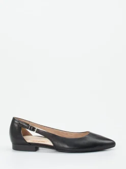 Paul Green – Slingback-Ballerinas aus Kalbleder Schwarz