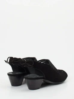 Paul Green – Slingback-Sandaletten aus Veloursleder schwarz