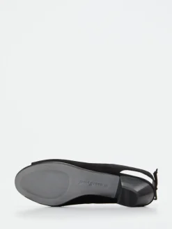 Paul Green – Slingback-Sandaletten aus Veloursleder schwarz