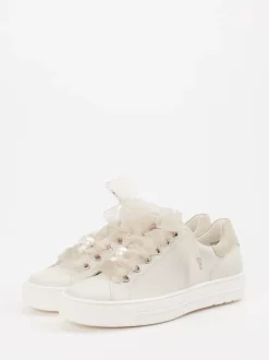 Paul Green – Sneaker aus Kalbleder cremeweiß