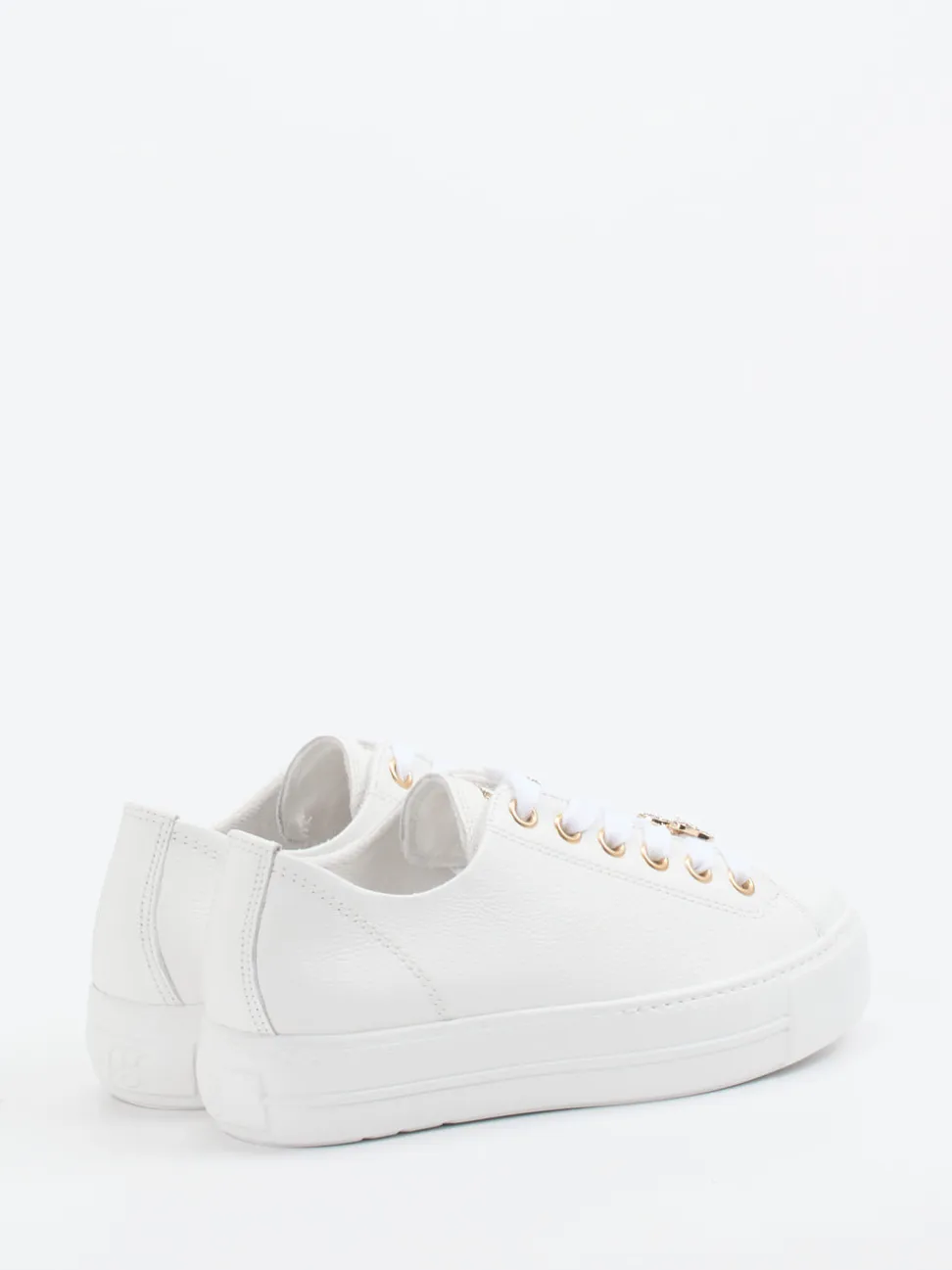 Paul Green – Sneaker aus Kalbleder mit Goldakzenten