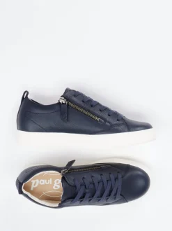 Paul Green – Sneaker aus Kalbleder Dunkelblau