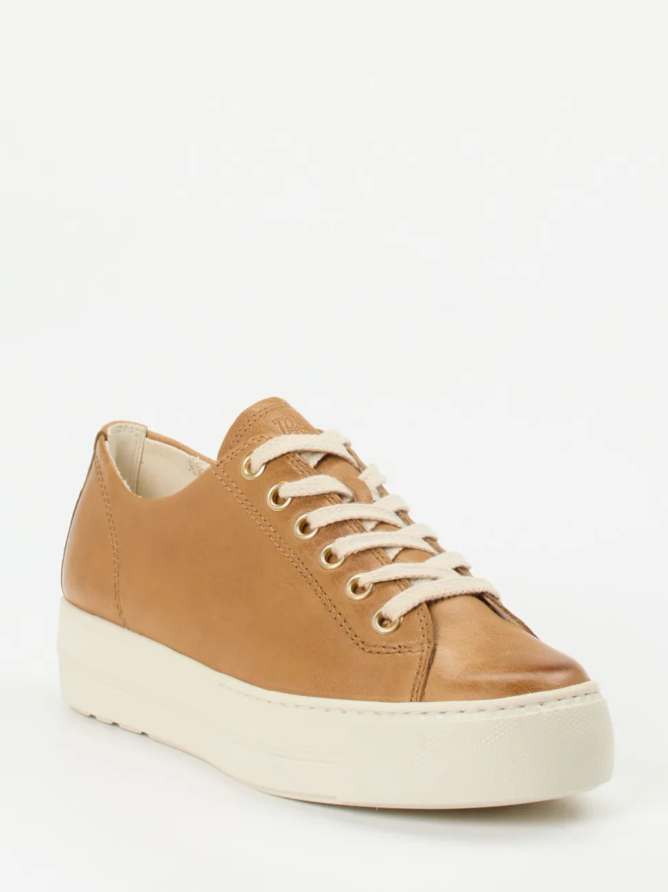 Paul Green – Sneaker aus Kalbleder Cognacbraun