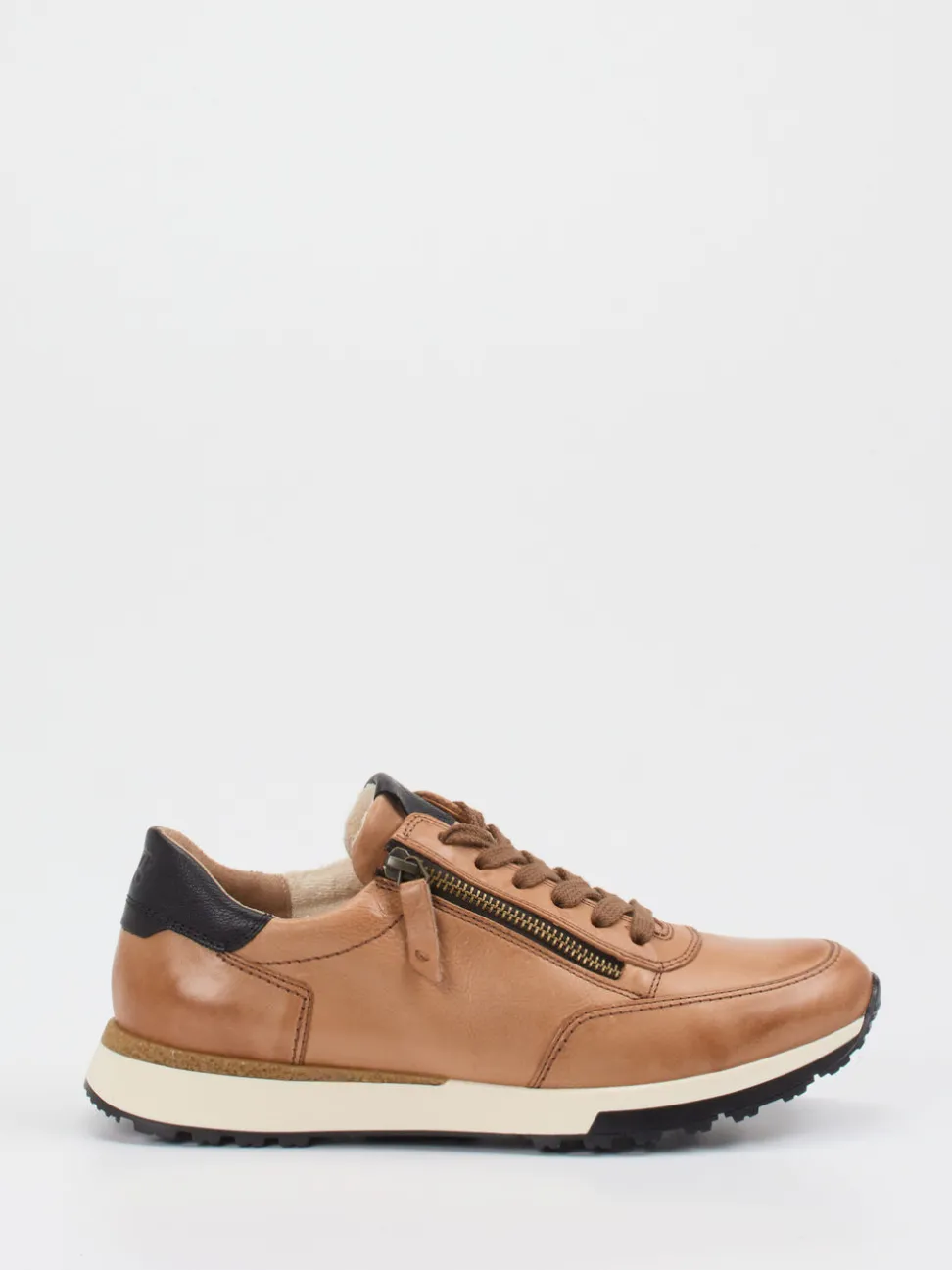 Paul Green – Sneaker aus Kalbleder cognacbraun