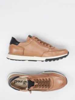 Paul Green – Sneaker aus Kalbleder cognacbraun
