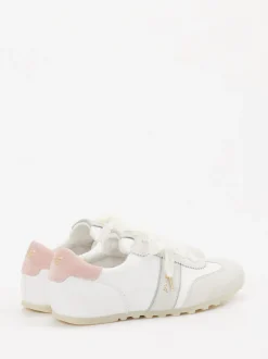 Paul Green – Sneaker aus Leder-Mix in Offwhite