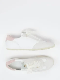 Paul Green – Sneaker aus Leder-Mix in Offwhite