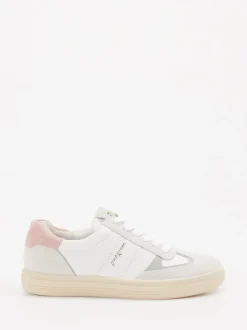 Paul Green – Sneaker aus Leder und Veloursleder Weiß