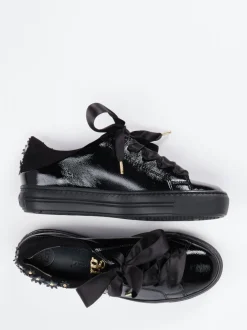 Paul Green – Sneaker aus Lackleder Schwarz