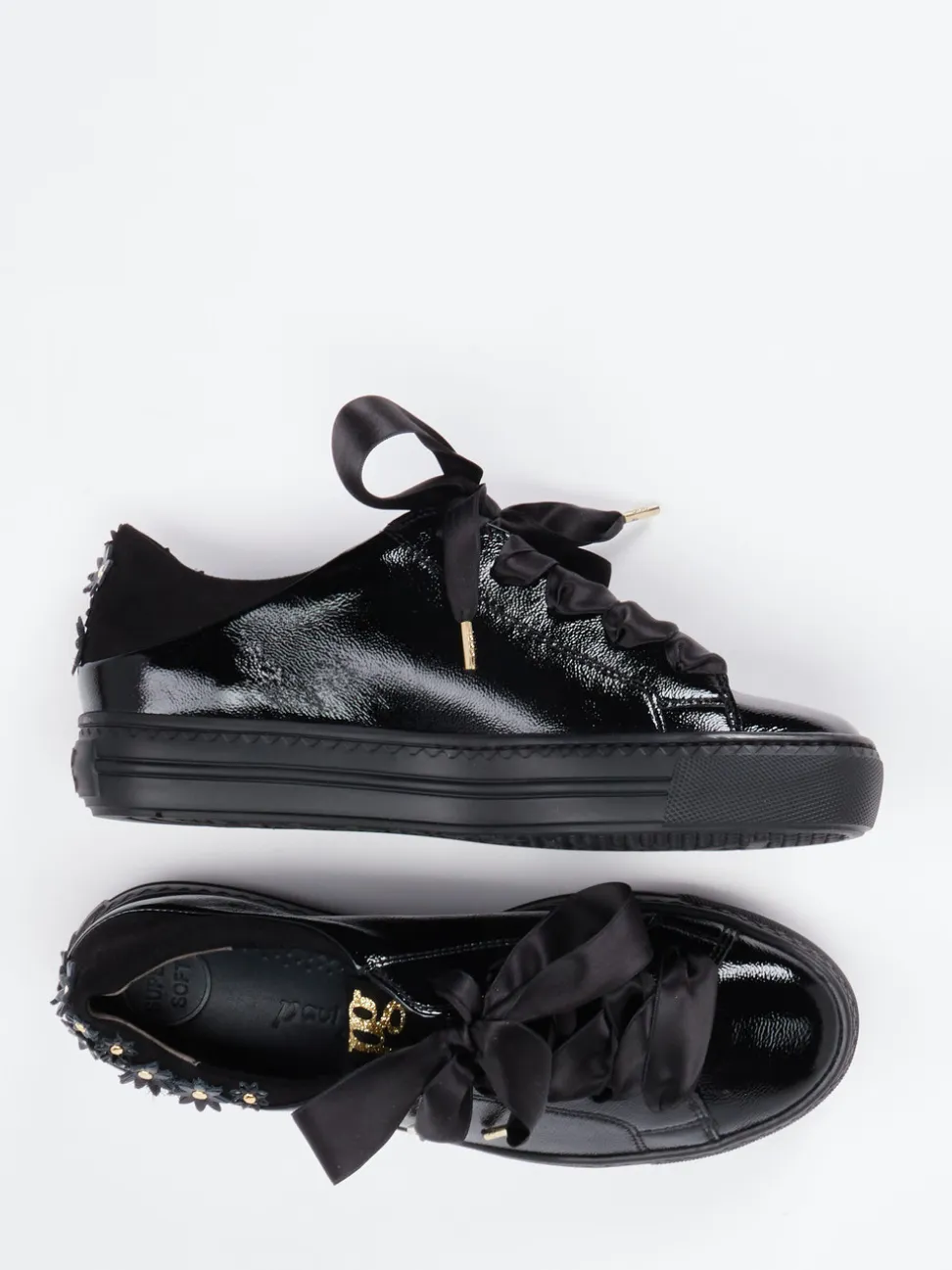 Paul Green – Sneaker aus Lackleder Schwarz