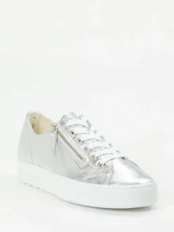 Paul Green – Sneaker aus Metallicleder silber