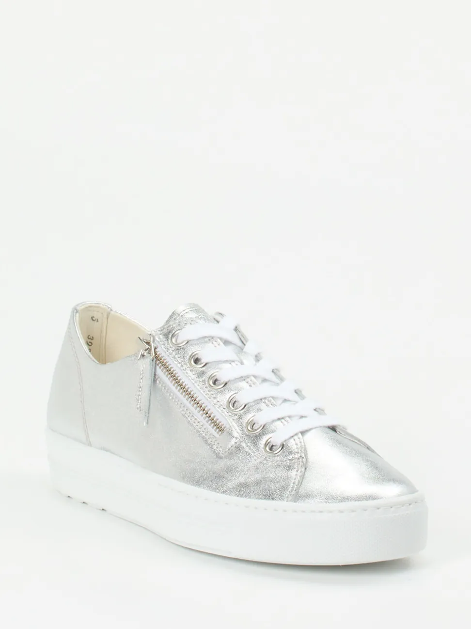 Paul Green – Sneaker aus Metallicleder silber