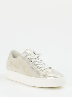 Paul Green – Sneaker aus Metallicleder silberfarben
