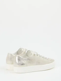 Paul Green – Sneaker aus Metallicleder silberfarben