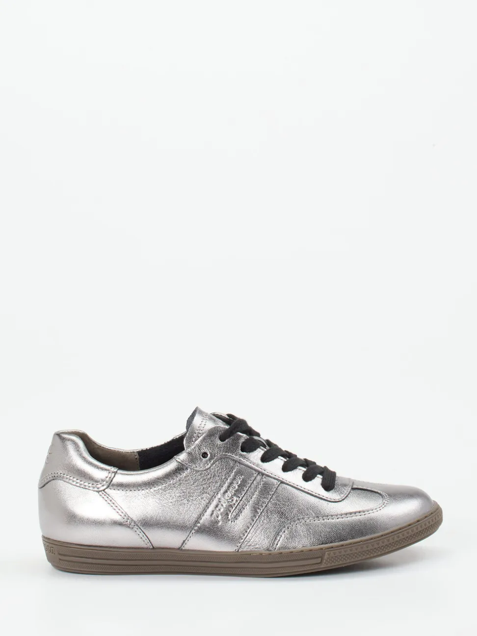 Paul Green – Sneaker aus Metallicleder silberfarben