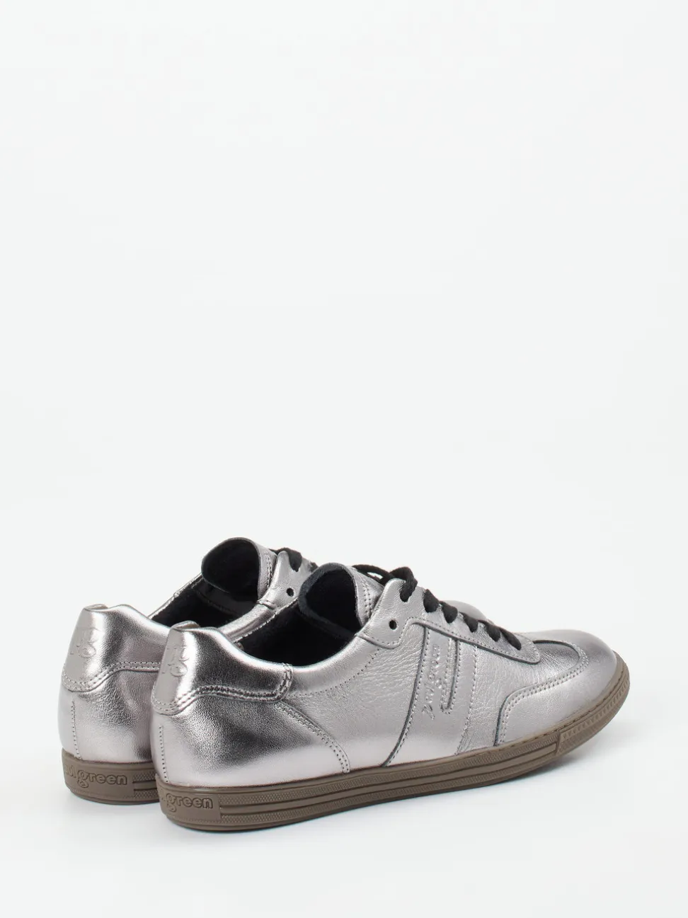 Paul Green – Sneaker aus Metallicleder silberfarben