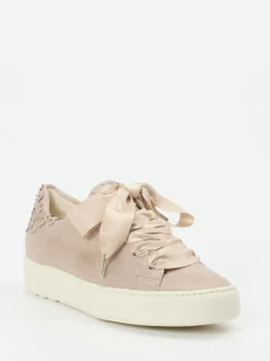 Paul Green – Sneaker aus Metallicleder Champagner