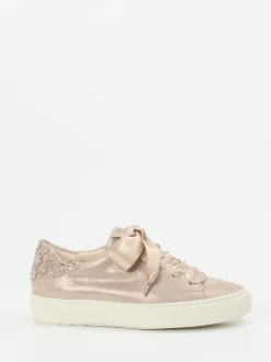 Paul Green – Sneaker aus Metallicleder Champagner