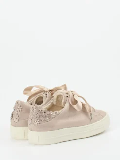Paul Green – Sneaker aus Metallicleder Champagner