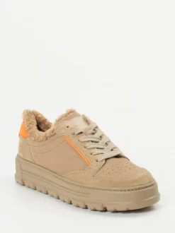 Paul Green – Sneaker aus Nubukleder sandbeige