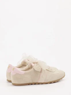 Paul Green – Sneaker aus Veloursleder cremebeige