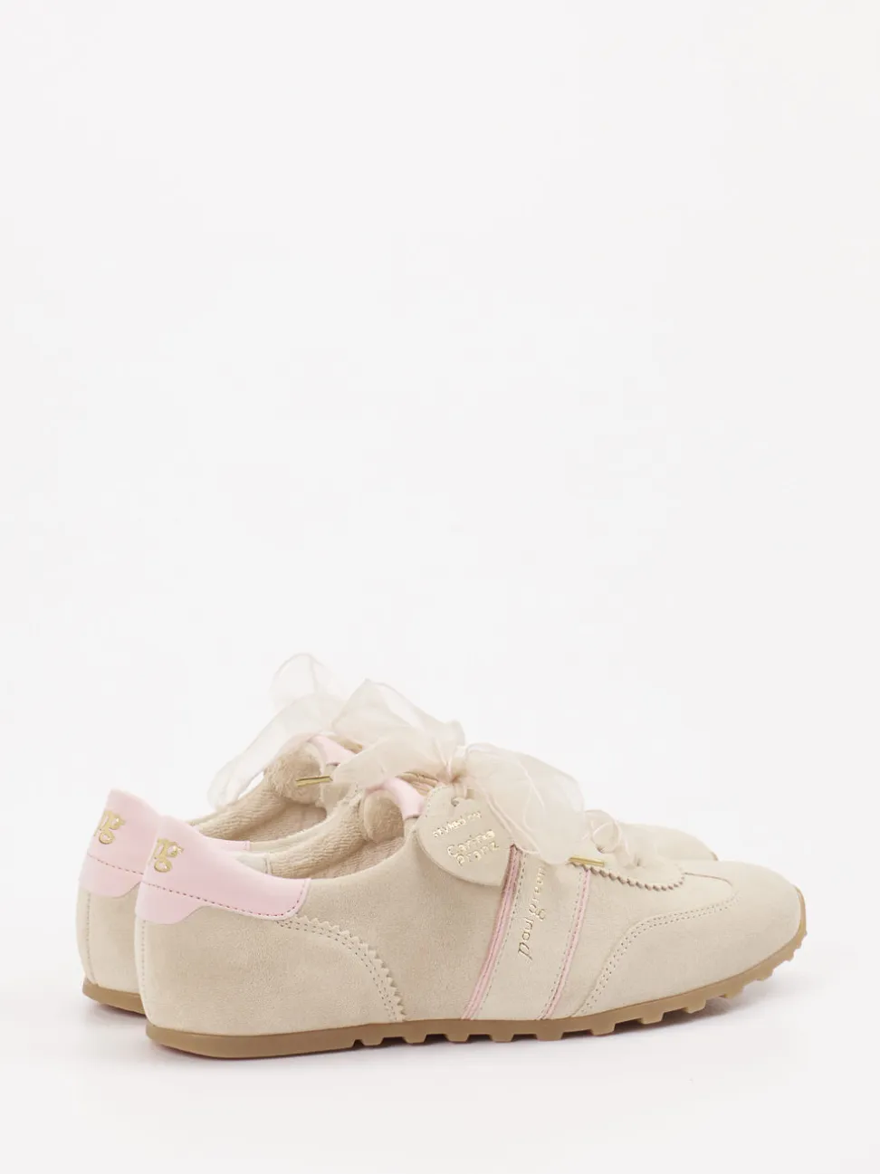 Paul Green – Sneaker aus Veloursleder cremebeige