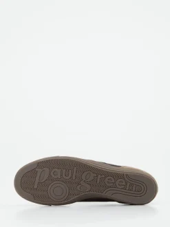 Paul Green – Sneaker aus Velours- und Metallicleder braun