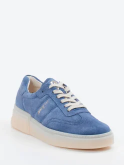 Paul Green – Sneaker aus Veloursleder jeansblau
