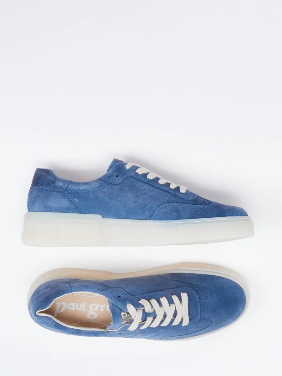 Paul Green – Sneaker aus Veloursleder jeansblau