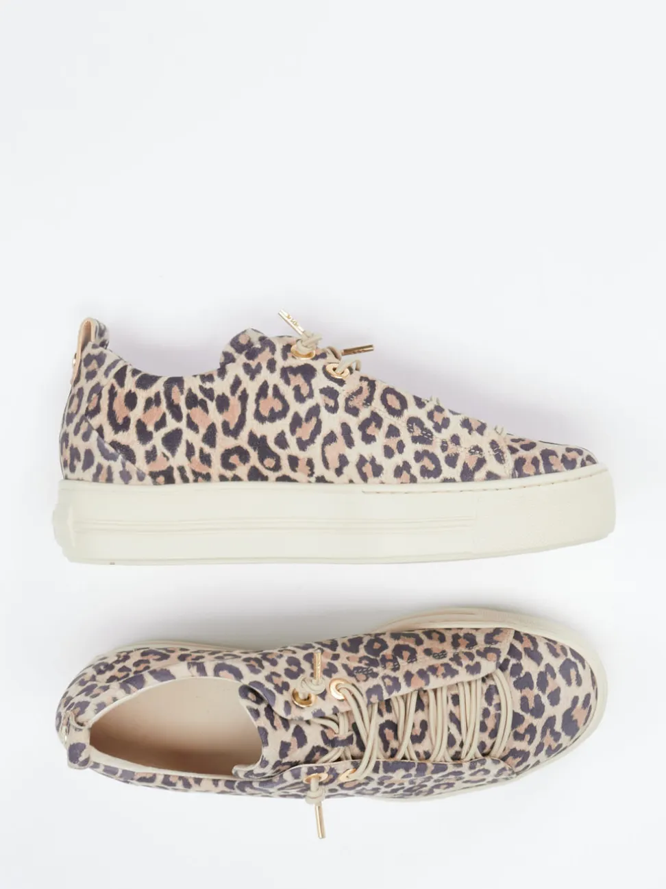 Paul Green – Sneaker aus Veloursleder mit Leoprint