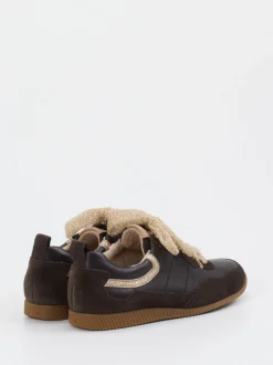 Paul Green – Sneaker aus Velour- und Glattleder braun