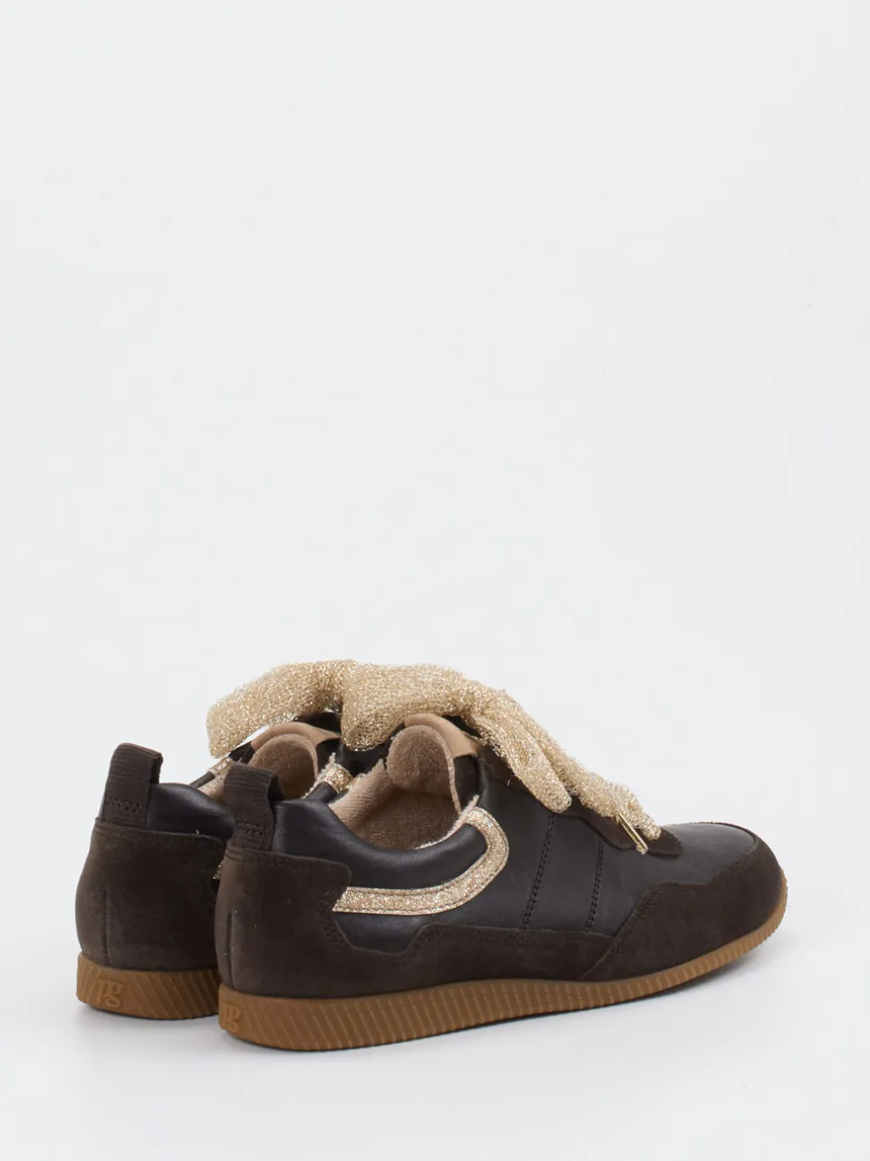 Paul Green – Sneaker aus Velour- und Glattleder braun